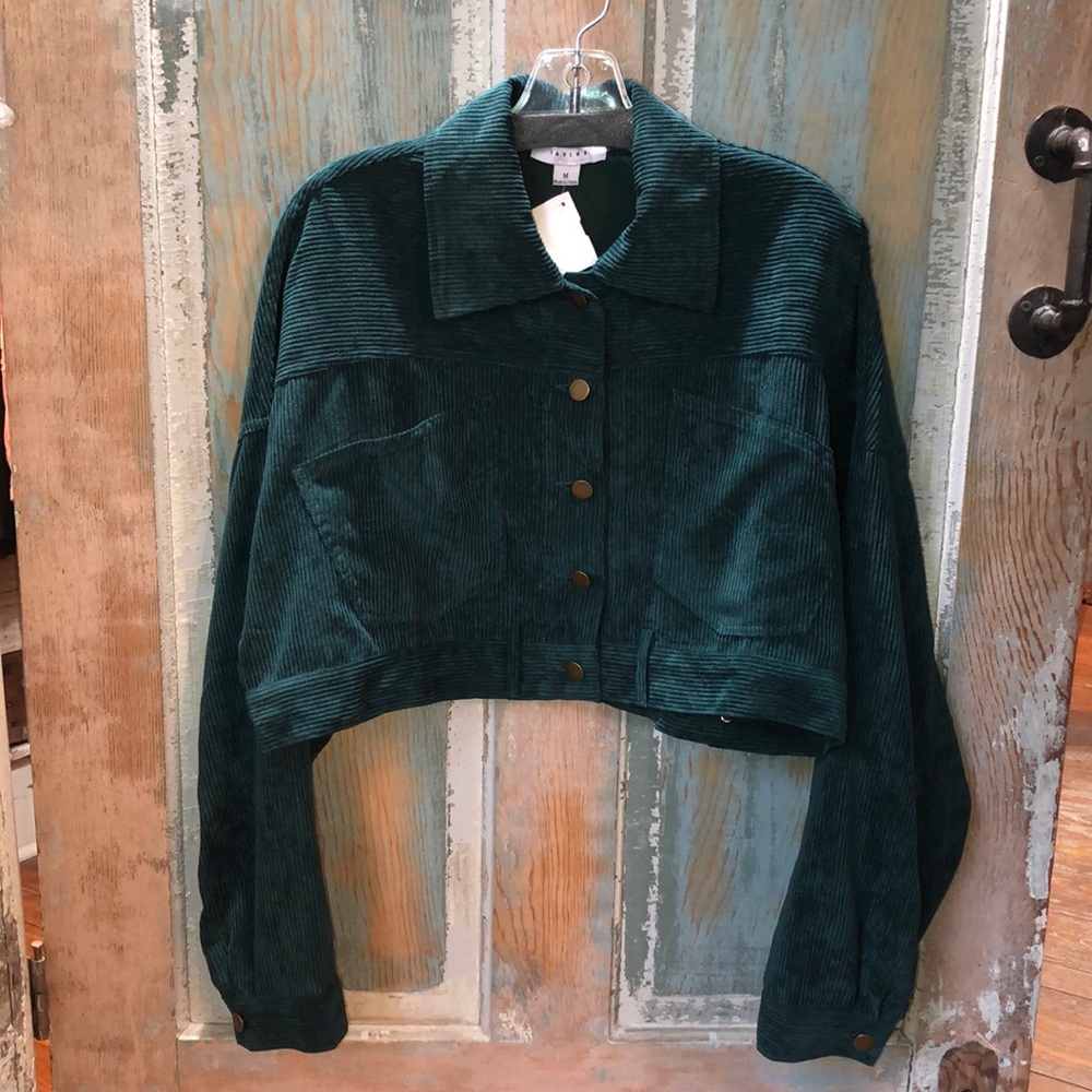 Corduroy cropped jacket